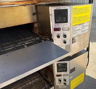 USED MIDDLEBY MARSHALL GAS TRIPLE DECK CONVEYOR OVENS PS536GS