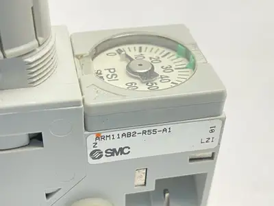 Used SMC Compact Manifold Pressure Regulator Block 1/4" Air Pressure Regulators Michigan US | Maverick Industrial Sales #1392391