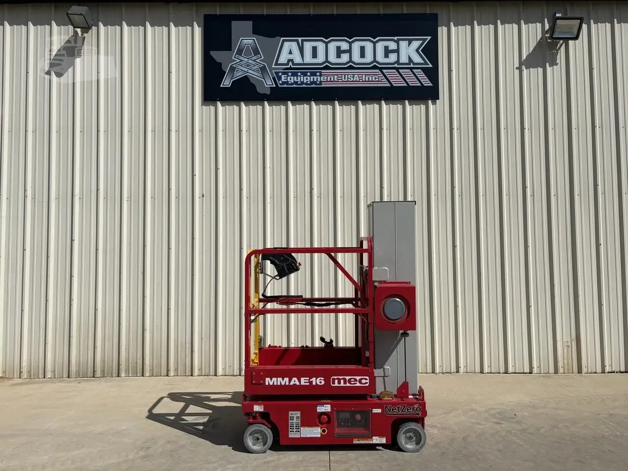New | in-Stock 2026 MEC MMAE16 Vertical Mast Lifts Texas US | Adcock Equipment USA #1524585