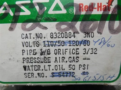 ASCO 8320B84 Red Hat Solenoid Valve New NIB