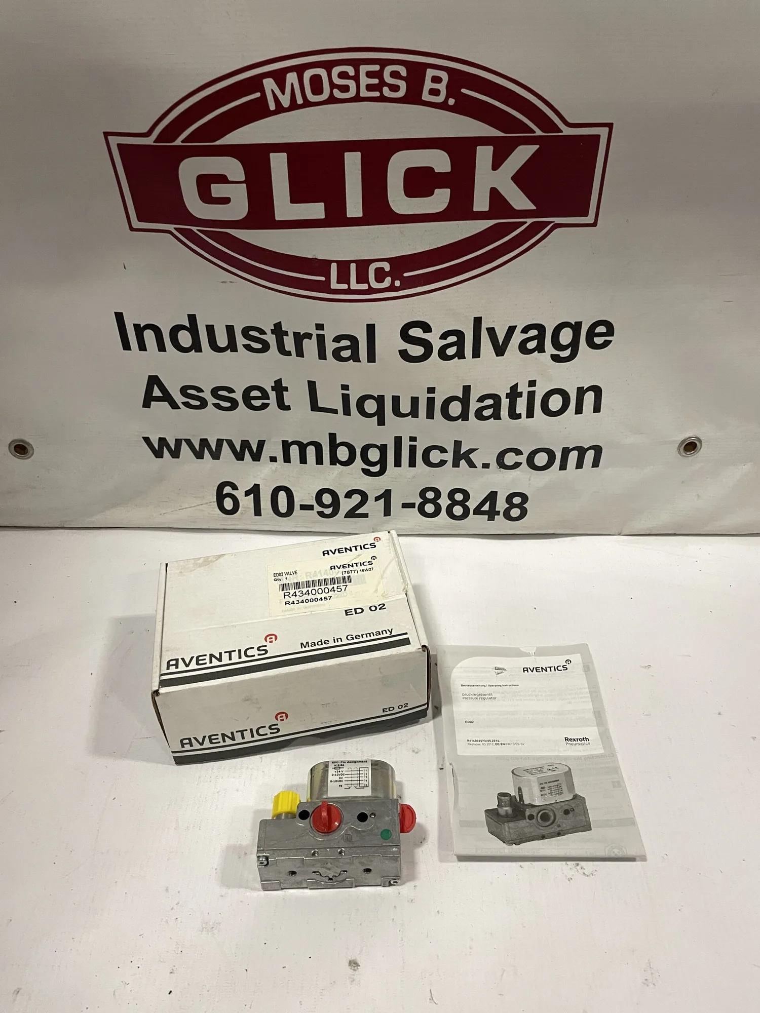 Aventics R434000457 1/4″ Air Pressure Regulator 24VDC 0-10VDC 160PSI -NIB