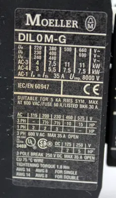 USED MOELLER DIL0M-G