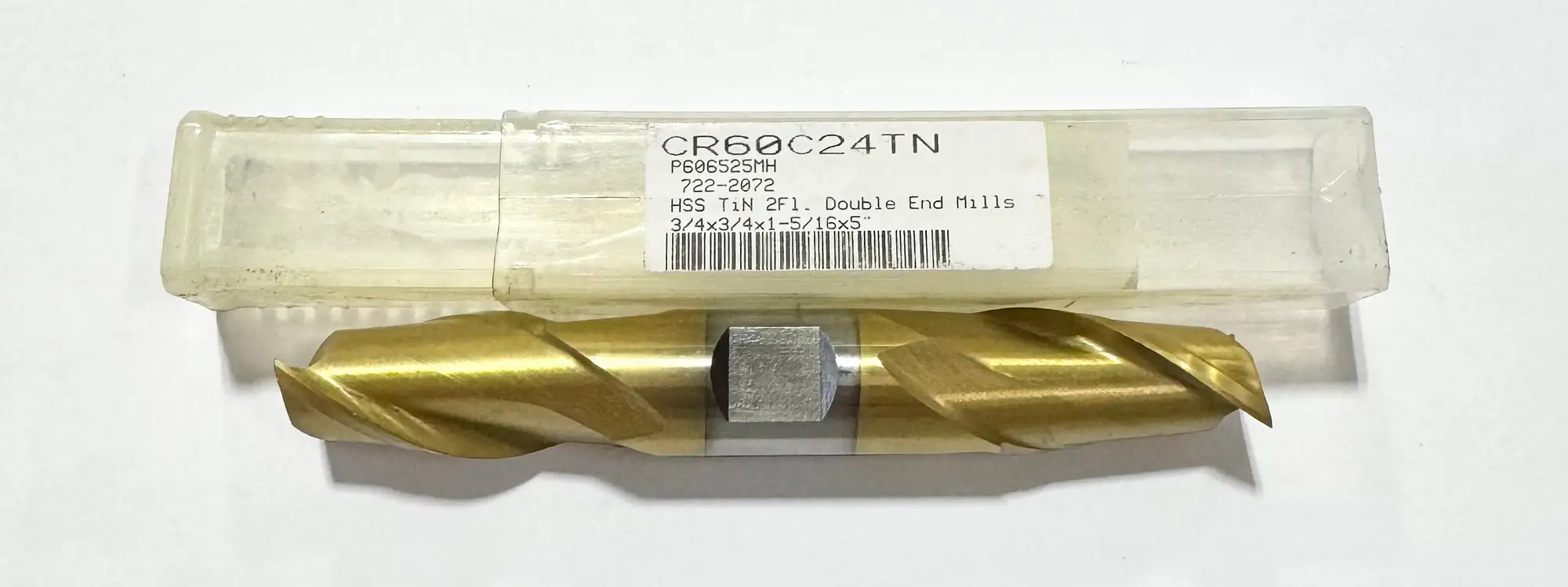 ProCut 3/4" HSS Double End Mill 2 Flute Tin Coated