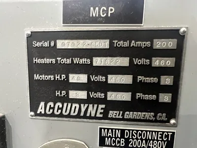 Used ACCUDYNE ACCUDYNE 07022-650T PRESS Hydraulic Presses Michigan US | Alma Machinery #899336