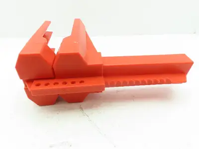 Ball Valve Lockout Polypropylene RED Sz Large for 2"-8" Pipe  LOT OF 2