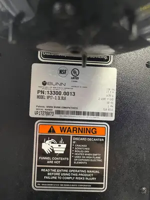 New | in-Stock Bunn Used Bunn 13300.0013 VP17-3 Low Profile Pourover Coffee Brewer Machine with 3 Warmers 120V Coffee Equipment Illinois US | Falcon Restaurant Supply #1375858