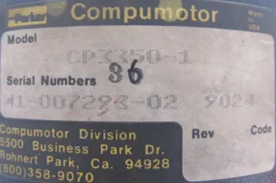 USED PARKER CP3350-1 COMPUMOTOR CP33501 CP106-220