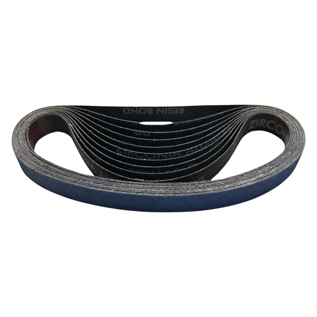 Merit 3/4" x 20-1/2" Sanding Belts 60 Grit Zirconia Alumina 10 Pack
