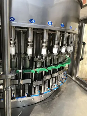 USED 2017 ZHANG J IAGANG, BEIJING CHINA TRI-BLOCK 40 VALVE BOTTLE RINSER, FILLER, CAPPER
