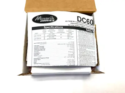 USED MINRAIK DRIVES LOW VOLTAGE MOTOR CONTROL DRIVE DC60-4Q SERIES