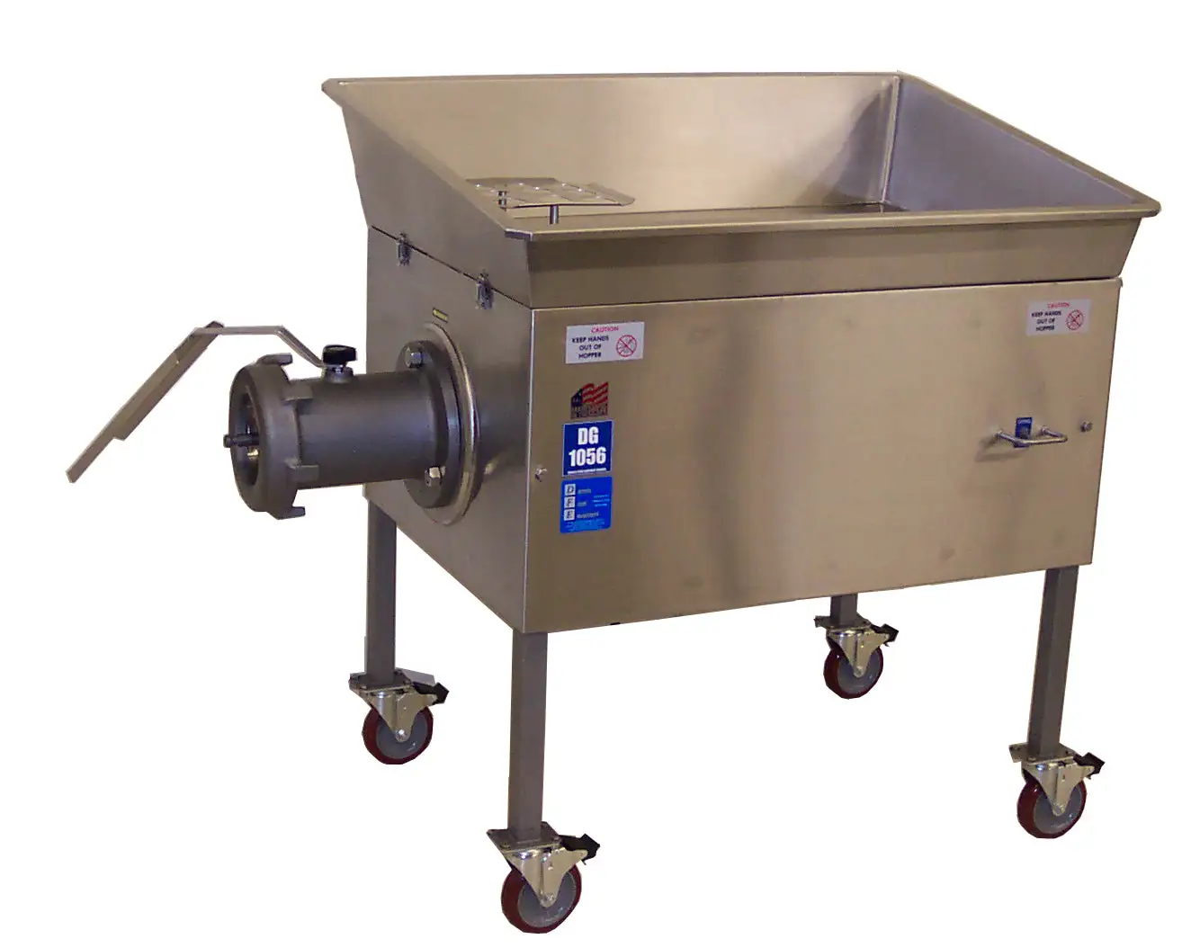 Daniels DG 1056 Flat Top Grinder - Professional Commercial Meat Grinder, 230V, 3 Phase