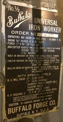 Used Buffalo No. 1/2 Ironworkers Quebec CA | Machineco #1256305