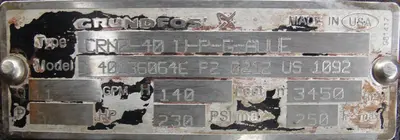 USED GRUNDFOS CRN2-40-U-P-G-AUUE