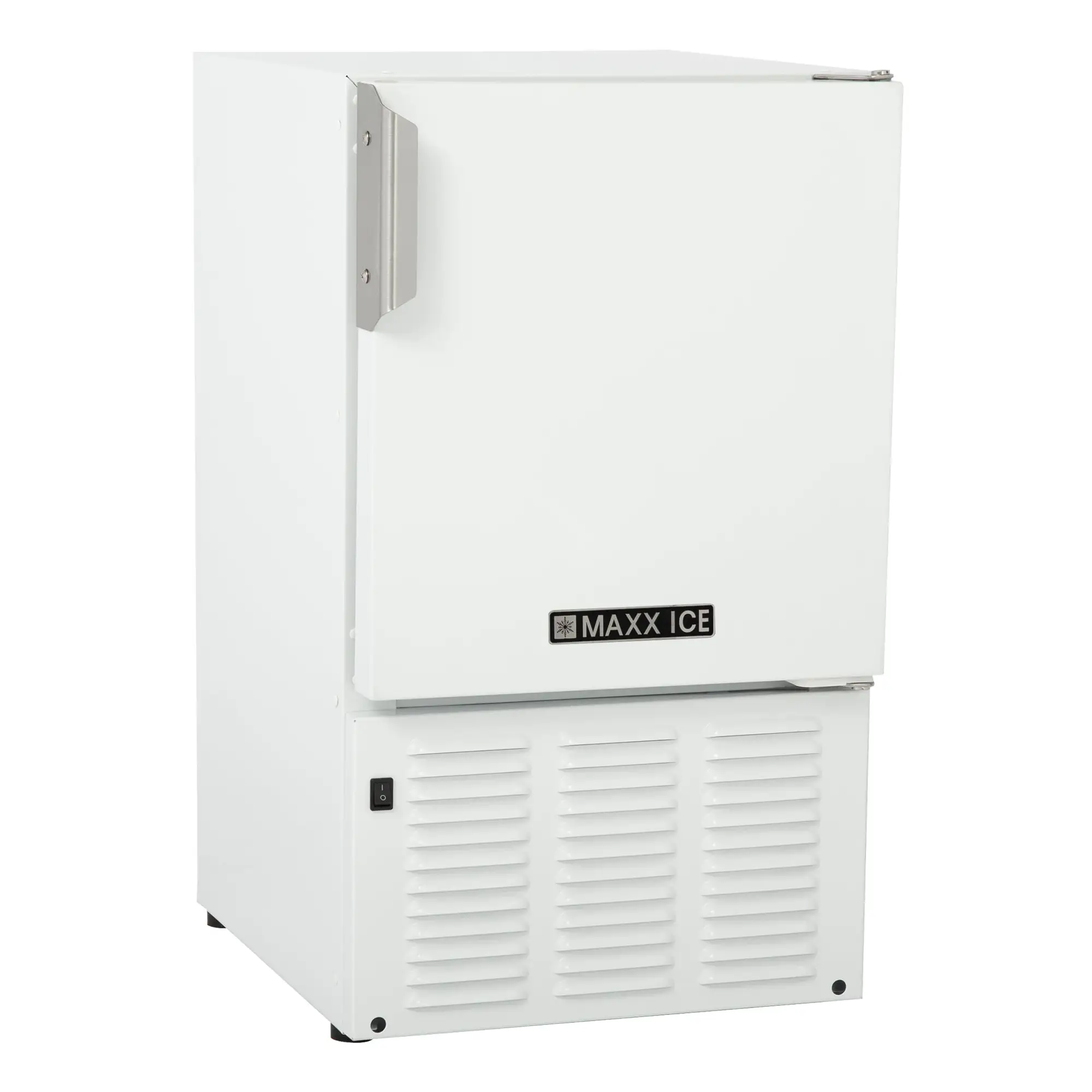 Maxx Ice Compact Marine Ice Machine, 25 lbs, Long Crescent, in White