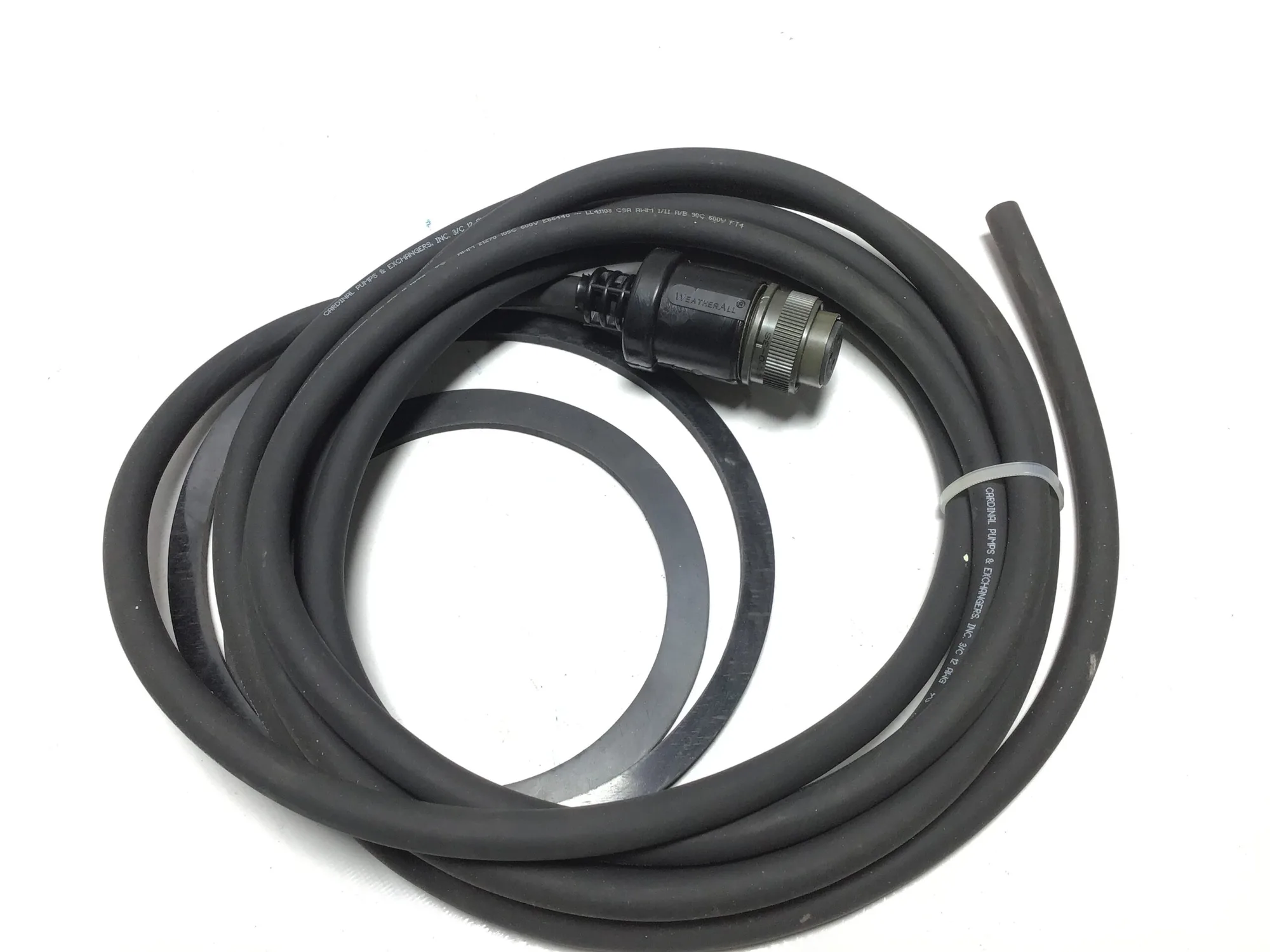 WEATHERALL AWM 21270 105C Pin Encoder Connector Cable 600V