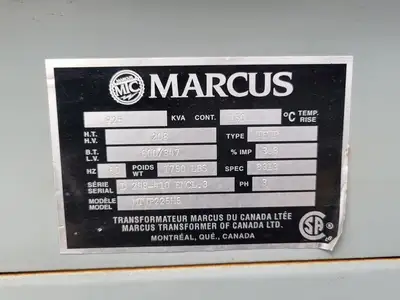 Used MARCUS MTWP225H5 Transformers British Columbia CA | Lenmark #265844