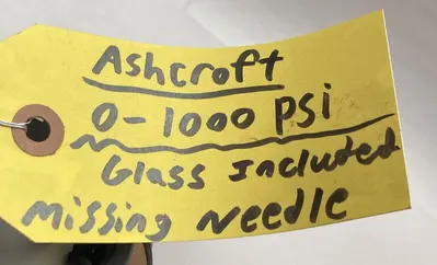 New | in-Stock ASHCROFT 0-1000 Universal Pressure Meters Ohio US | Surplus Asset Holdings #1241323