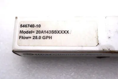UGSI CHEMICAL FEED 20A143SSXXXX 25.0 GPH 546740-10 PURGE METER #L-667