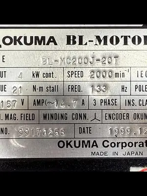 USED OKUMA BL-MC200J-20T