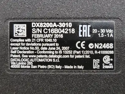USED 2012 DATALOGIC DX8200A-3010