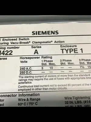 USED SIEMENS JN422