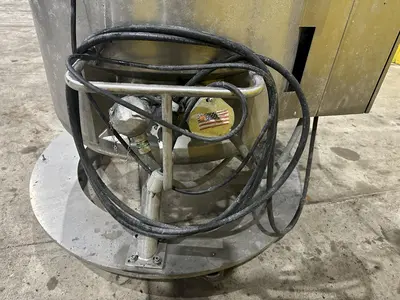 50 GALLON X 2 HP FELDMEIER STAINLESS STEEL HEATED TANK WITH AGITATION: STOCK #22121