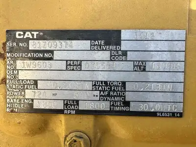 USED 1989 CATERPILLAR 475KW