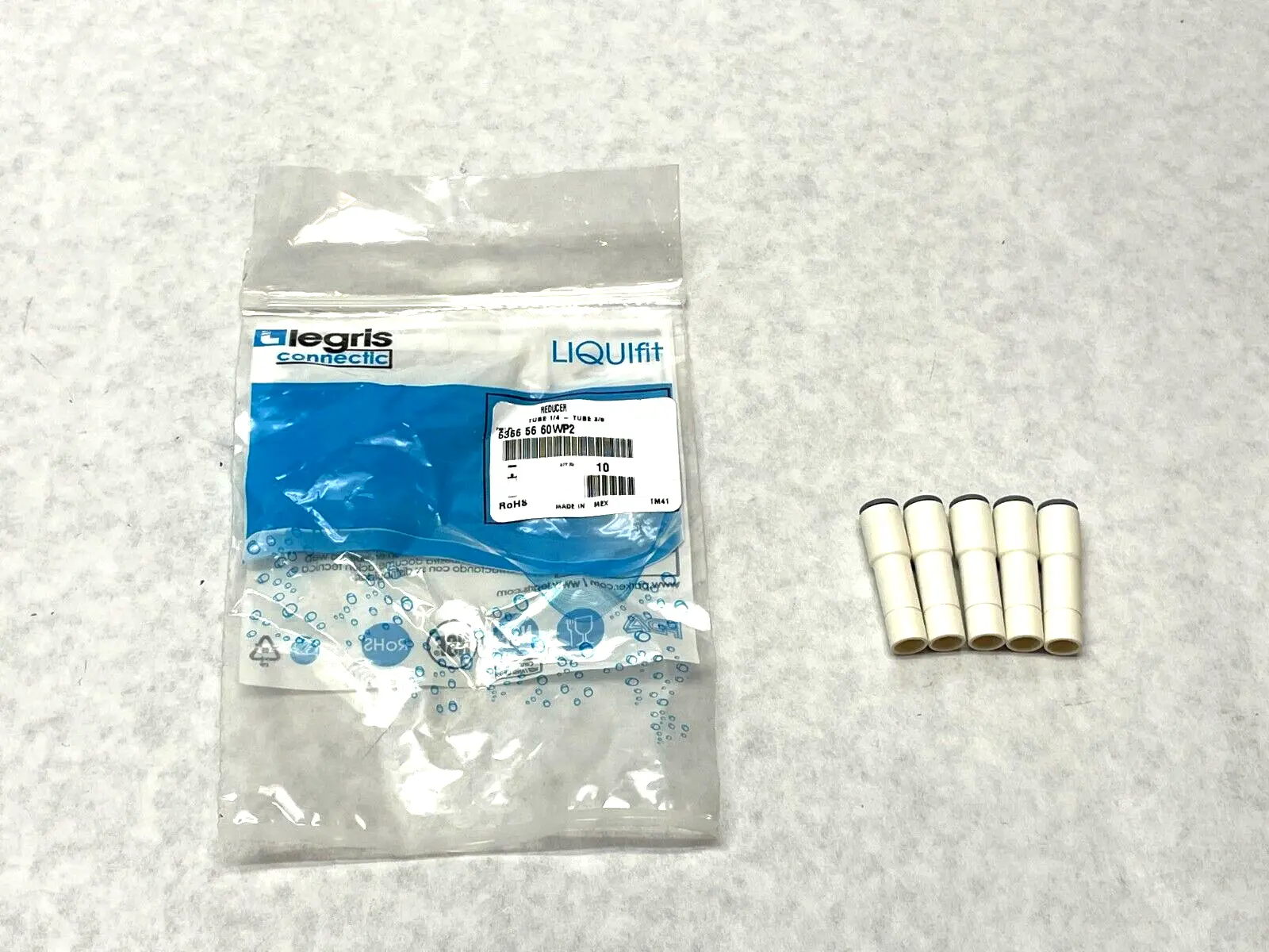 6366 56 60WP2 | Legris Liquifit  Reducer Fitting PKG OF 5 - New Other