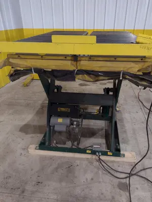 3500 LB X 60" X 48" SOUTHWORTH MODEL #LS4-36 HYDRAULIC SCISSOR LIFT TABLE, 110V SINGLE PHASE: STOCK #20929