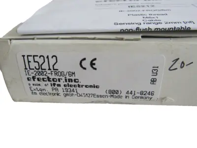 NEW IFM EFECTOR IE5212 PROXIMITY SWITCH IE-2002-FROG/6M