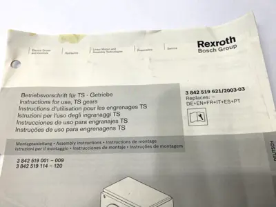 USED BOSCH REXROTH SLIP-ON RT ANGLE GEARBOX I=34.44 KPL