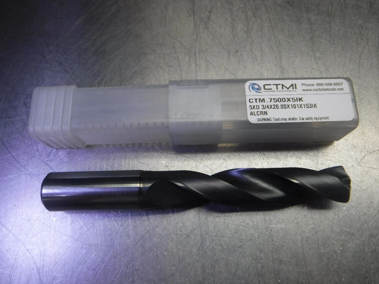 CTMI 3/4" Coolant Thru Carbide Drill 5xd 3/4x20.00x101x153IK ALCRN (LOC566)