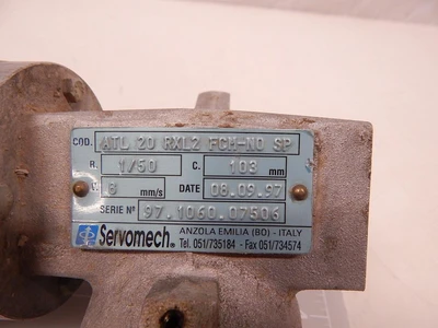 Used SERVOMECH _UNKNOWN_ Parts (Hydraulics and Pneumatics) | OCO Industrial #1647704