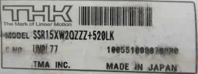 NEW THK SSR15XW2QZZZ+520LK LINEAR GUIDE RAIL SSR15XW2QZZZ520LK