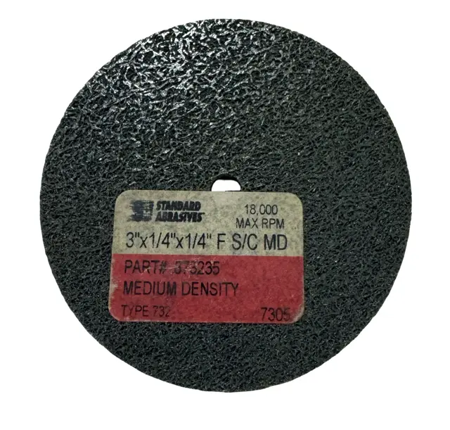 Standard Abrasives 3" x 1/4" x 1/4" Unitized Wheel Fine Silicon Carbide MED
