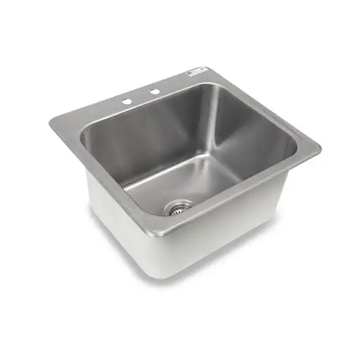 John Boos PB-DISINK201612 (1) Compartment Drop-in Sink - 20" x 16", Drain Included