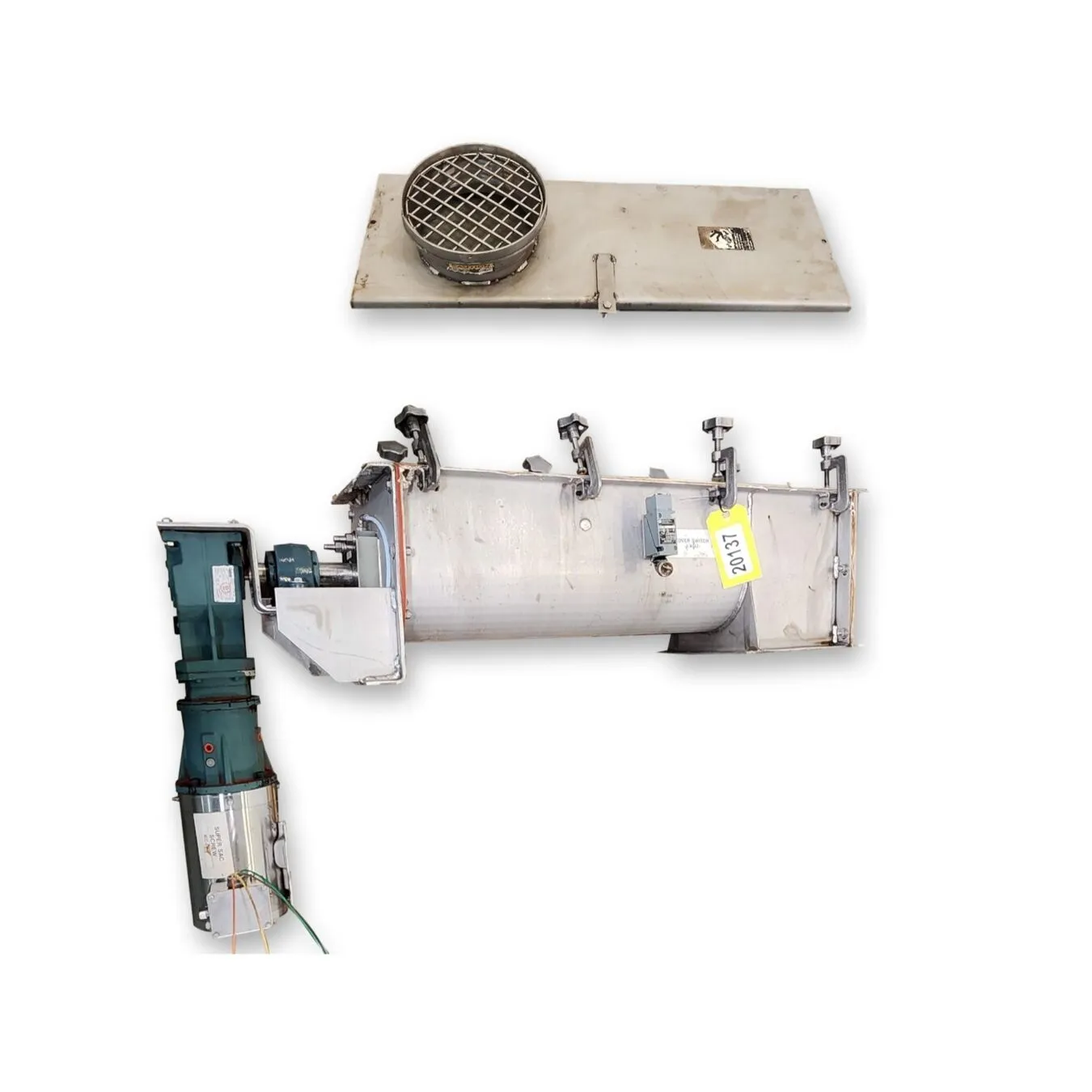 Used 1HP Stainless Steel Sanitary Screw Feeder 9" Dia. X 40"L