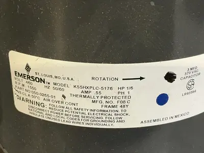 Used EMERSON K55HXPLC5176 Motors (misc) Ohio US | HGR 24 #1556794