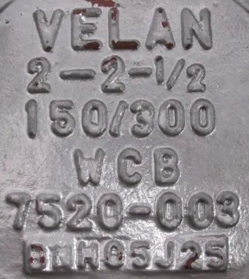 NEW VELAN F08-0114C-02TY CHECK VALVE 2" 7520-003 02TY/WCB F080114C02TY