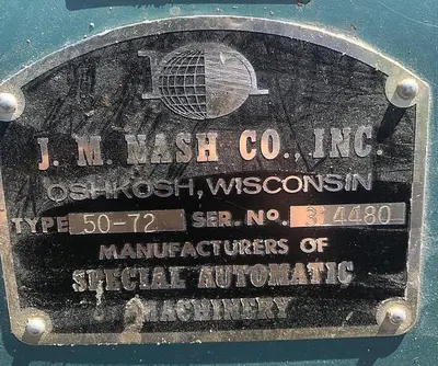 USED NASH 50-72 SPINDLE SANDER