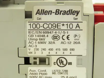 Allen Bradley 100S-C09EJ14C 4 Pole Contactor Safety Control Relay 24VDC Coil