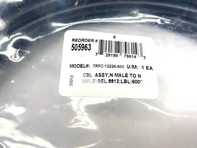 TRFC-12226-600 | Jumper Cable Assembly N Male to N Male 600" Length 505963 - New