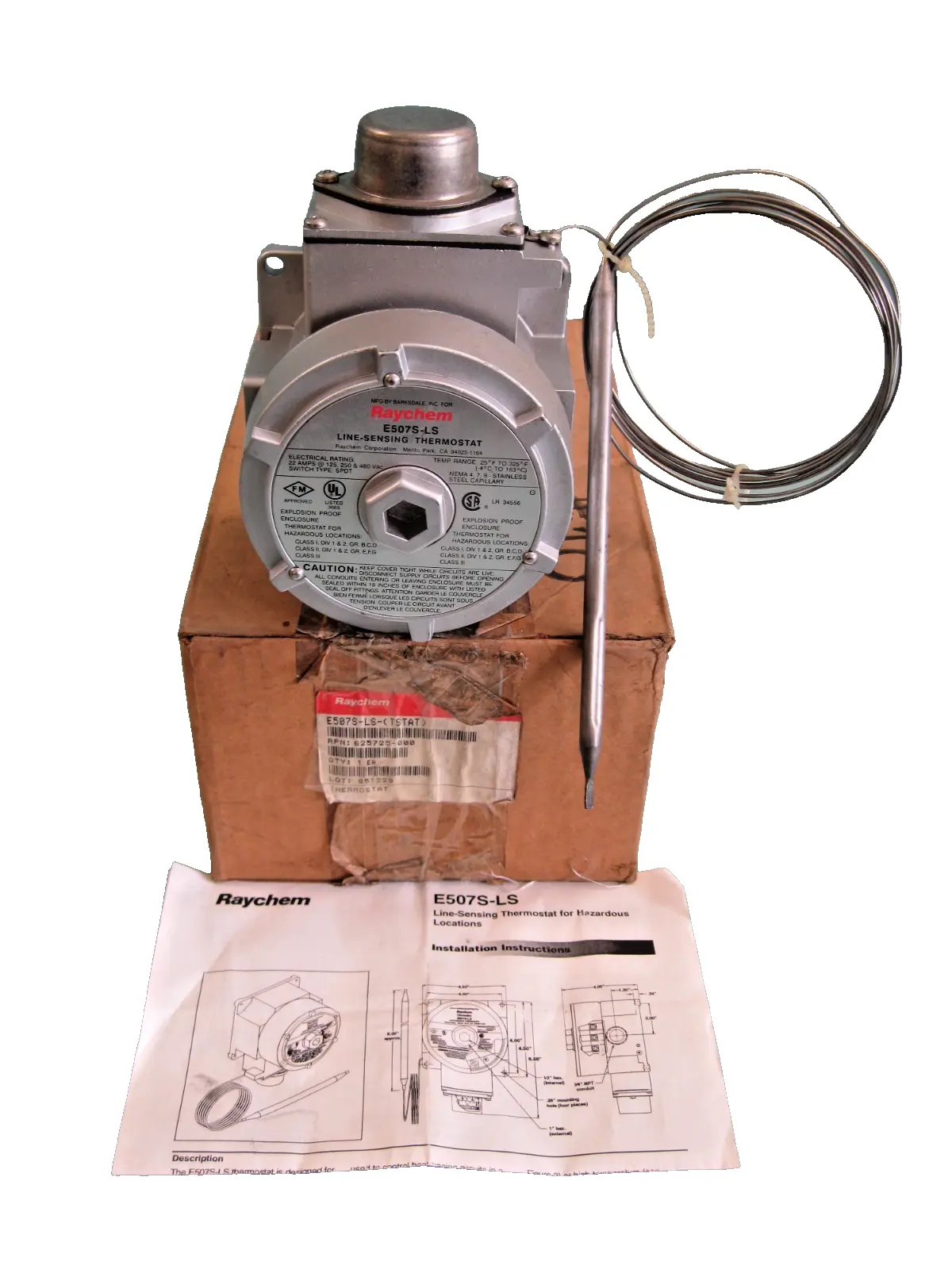 Raychem E507S-LS Line Sensing Thermostat 25-325F° NEW G13