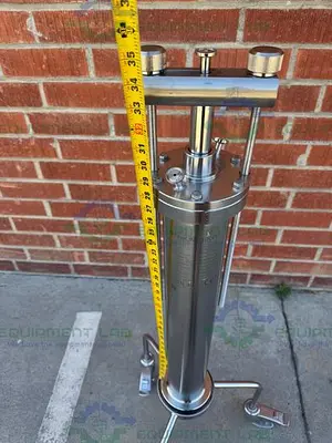 USED PHARMACIA / GE/ FINELINE 100 PL 150/650  STAINLESS STEEL CHROMATOGRAPHY COLUMN