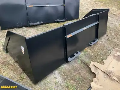 New Tomahawk 96” snow/mulch skid steer bucket, welded on high carbon cutting edge, skid steer...