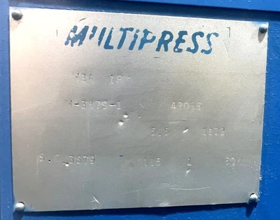 USED MULTIPRESS MULTIPRESS W3A 1P PRESS