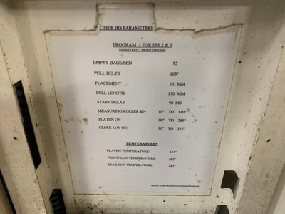HAYSSEN 12-16HR FF&S FILTER PACFILLER, SERVO AUGER POWDER FILLER