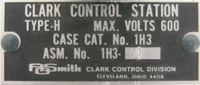 NEW CLARK 1H3-4 CONTROL STATION 1H34