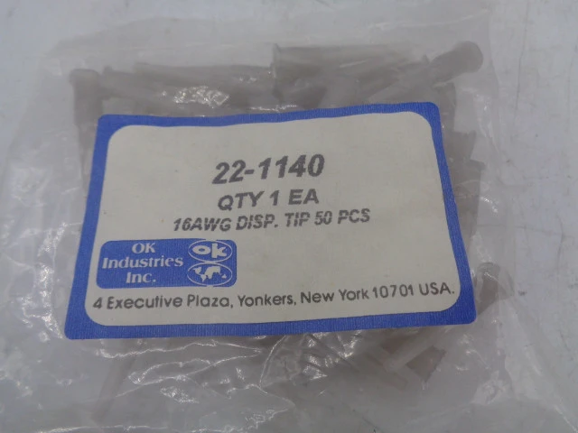 OK Industires 22-1140 16AWG Disposable Tips 50 PCS