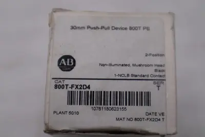 ALLEN BRADLEY 800T-FXQH2BA1 30MM PUSH-PULL DEVICE SER U STOCK #H682A